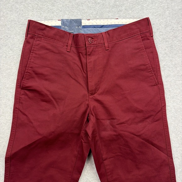 Cremieux Pants Mens 30x30 Red Khakis SoHo Comfort Stretch Slim Fit Chino NEW - Picture 3 of 12